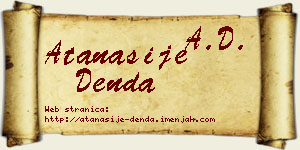 Atanasije Denda vizit kartica